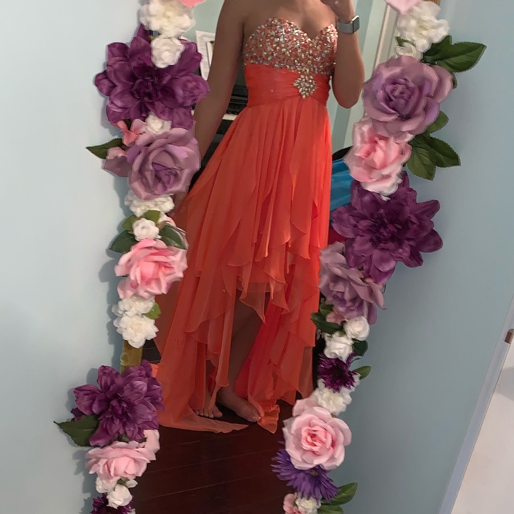 Size 4 Tiffany Designs Hi-Low Prom Dress